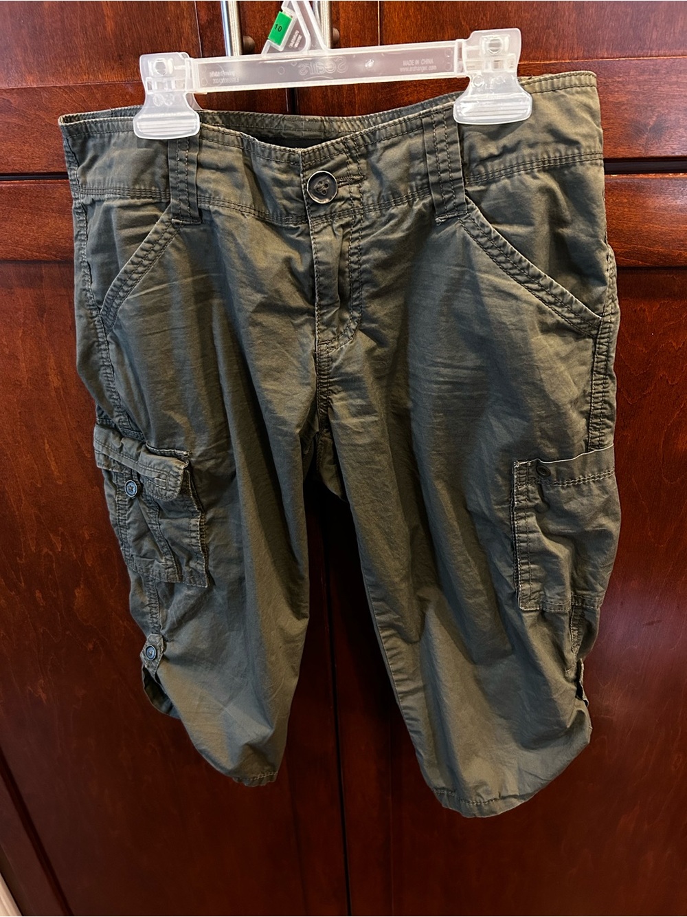 Vintage Calvin Klein Jeans Olive Green Cargo Pants size: 4

Low waisted